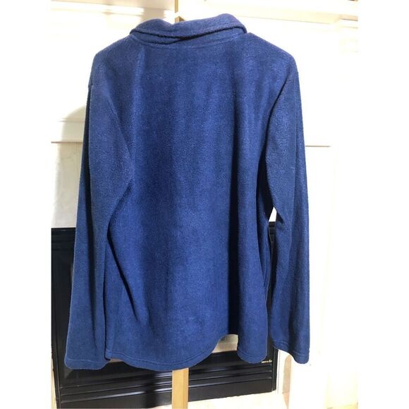 Disney Women’s Navy Blue Fleece Eeyore Zip Up Jacket Size XL - Picture 2 of 8